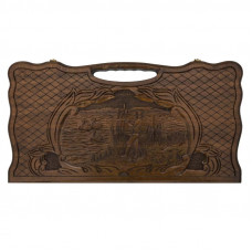 Нарды резные "Охота" с ручкой